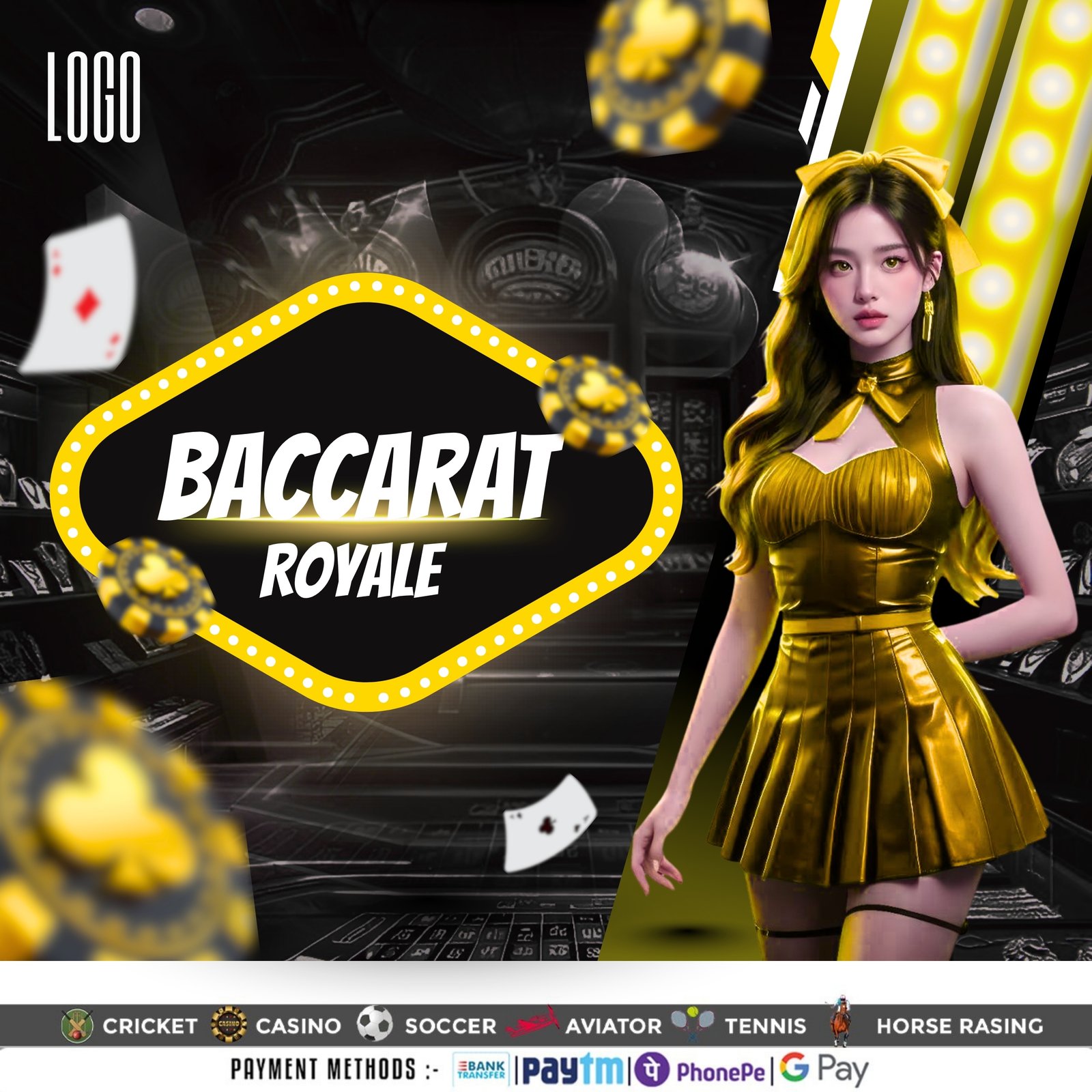 Baccarat Royale Casino Promotional Post Design