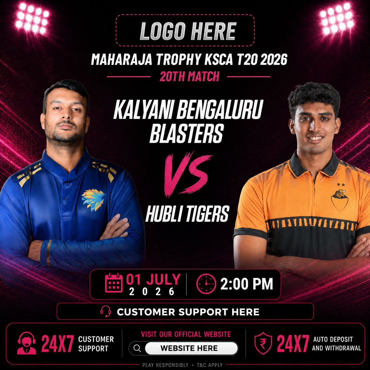 Cricket Match Poster Design